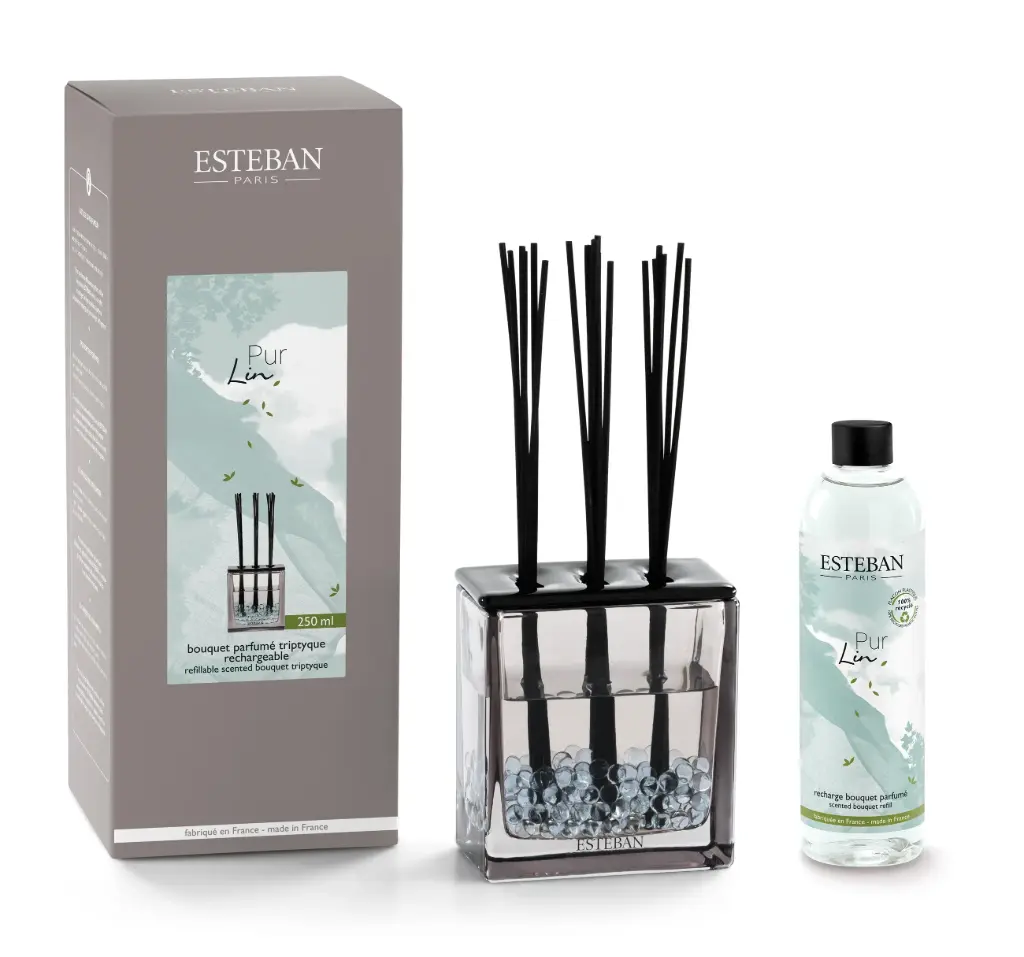 Bouquet triptyque 'Pur Lin' + recharge 250ml