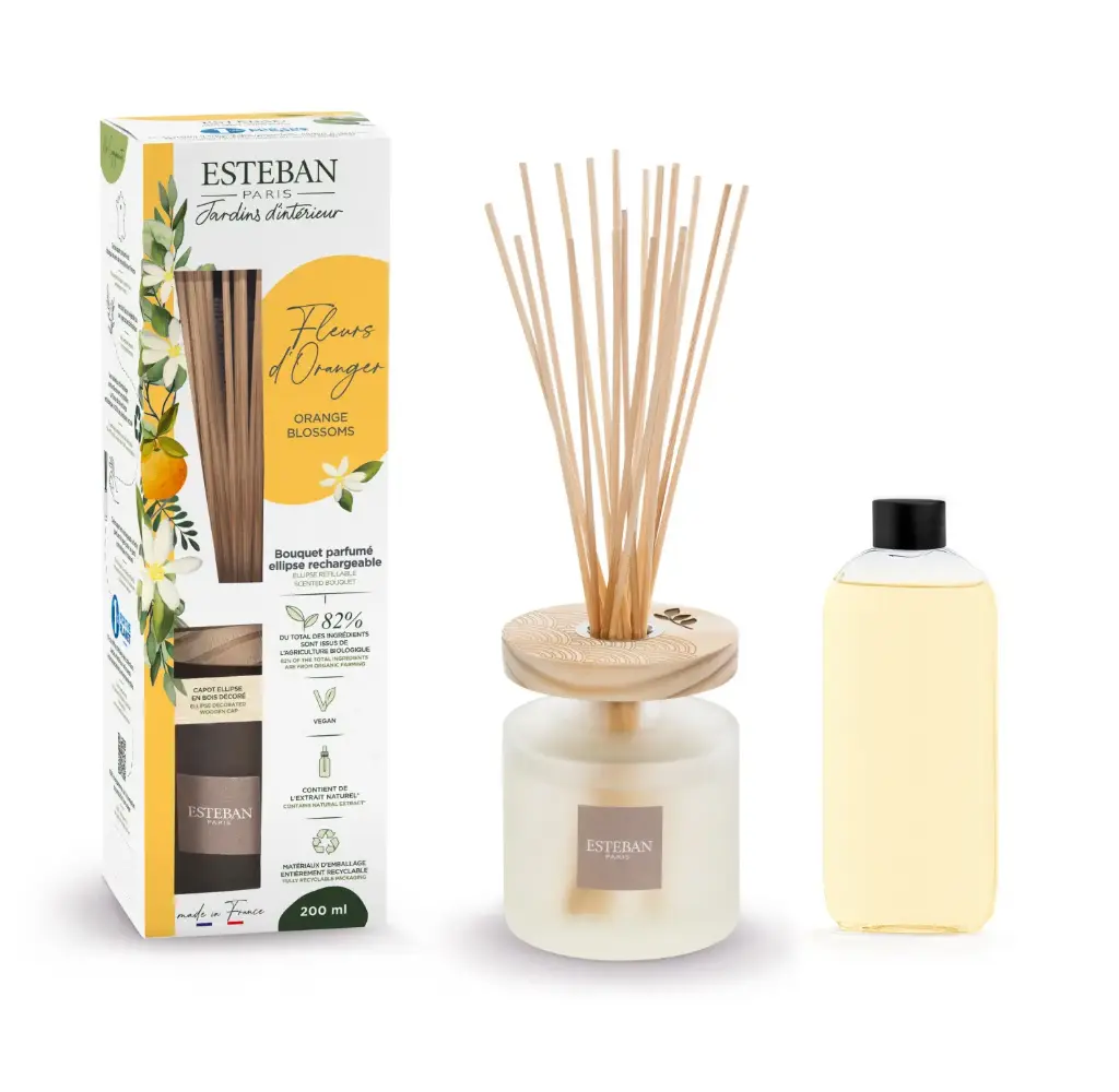 Bouquet ellipse 'Fleur d'Oranger' + recharge 200ml