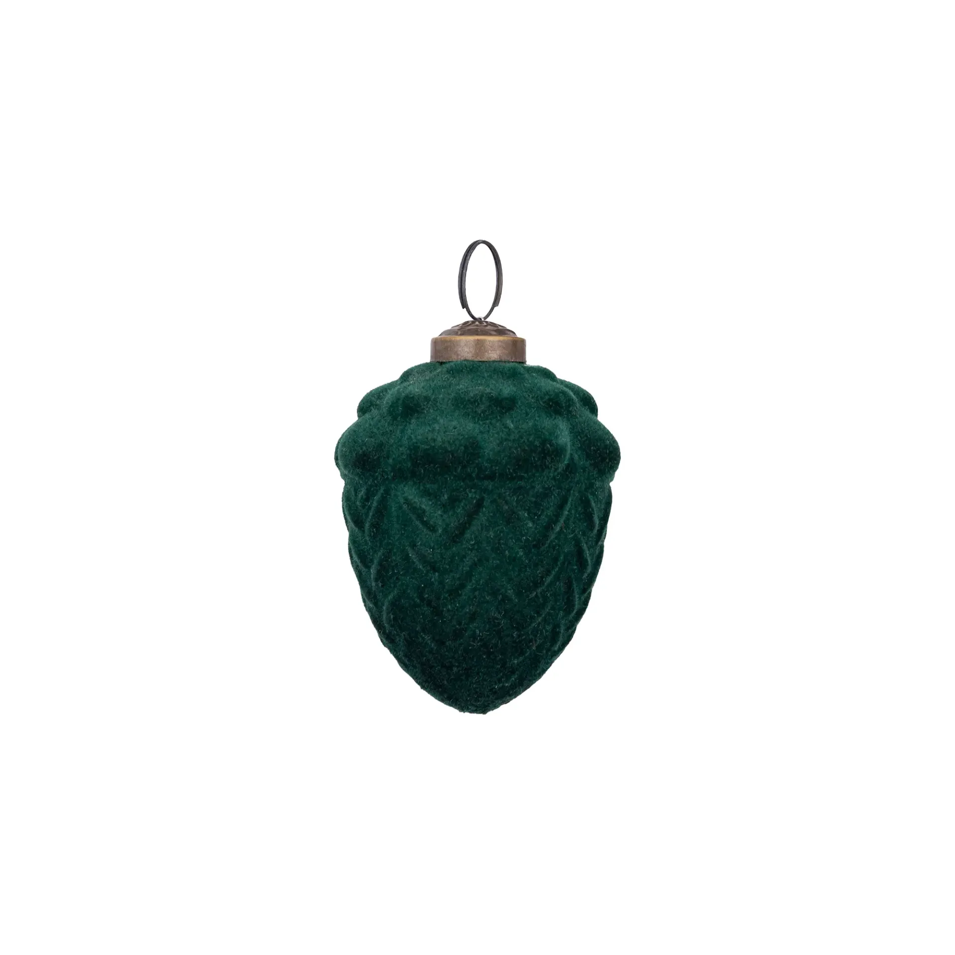 Boule 'Alezay' ø8x8cm Gland vert foncé floqué