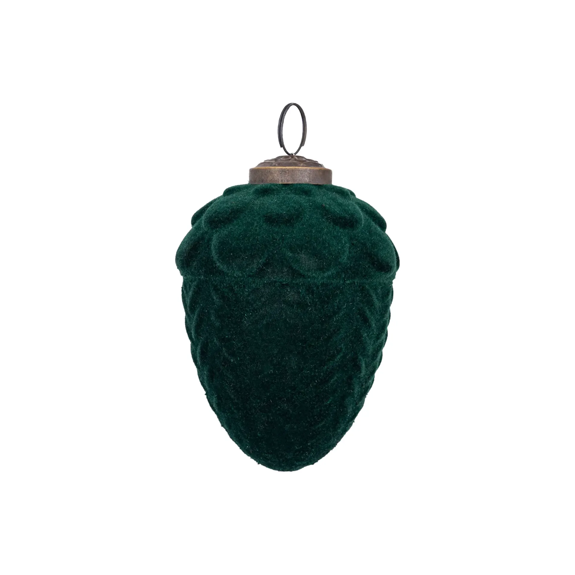 Boule 'Alezay' ø10x10cm Gland vert foncé floqué
