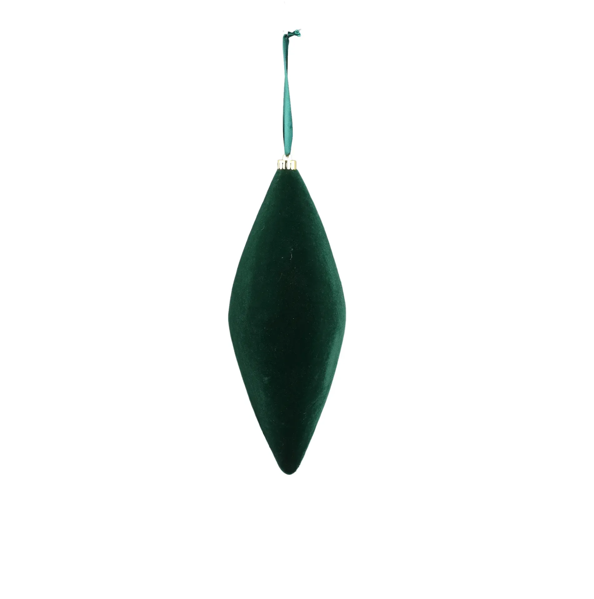 Déco à susp. 'Yule' ø14x40cm vert foncé floqué