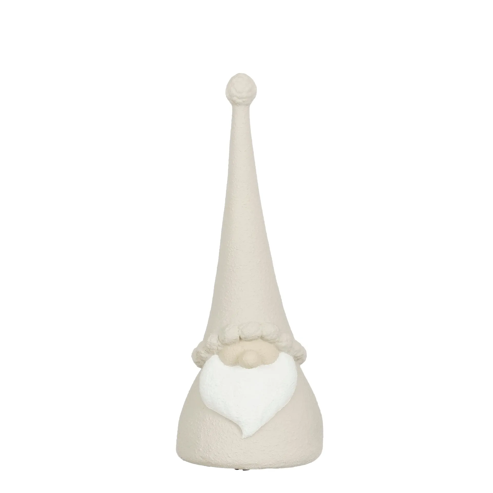 Déco 'Gnome Père-Noël' beige 38xø14cm